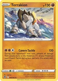 Terrakion | 097/195 | Reverse Holofoil | SWSH12: Silver Tempest