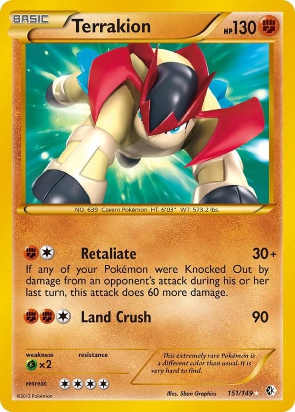 Terrakion 151/149 Holofoil Boundaries Crossed