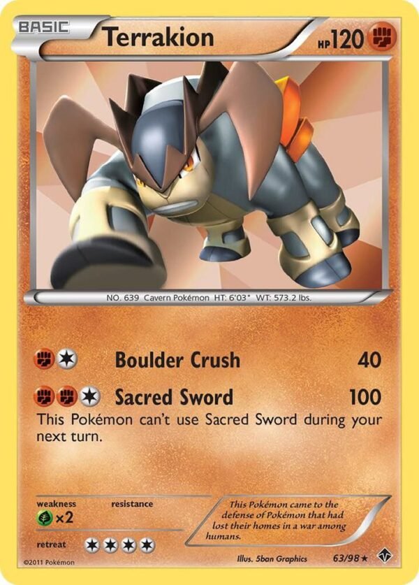 Terrakion 63/98 Holofoil Emerging Powers