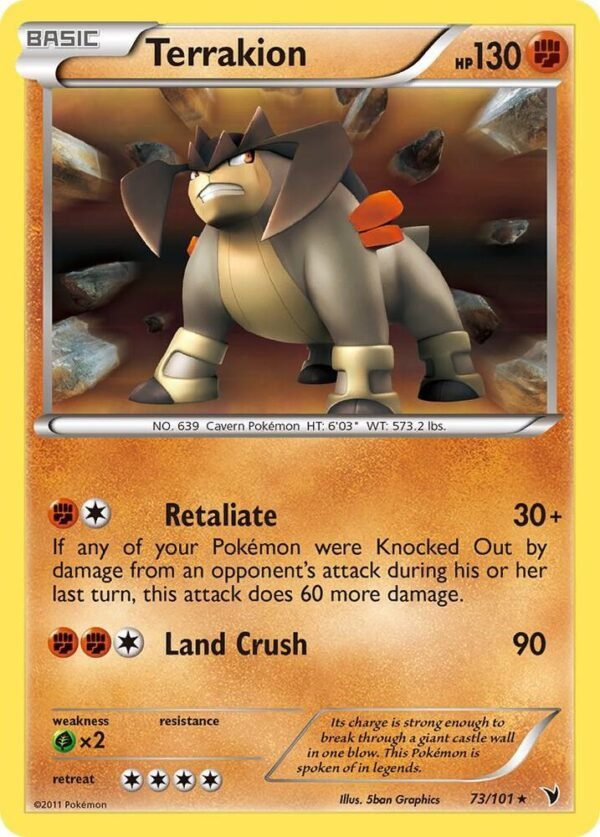 Terrakion 73/101 Holofoil Noble Victories