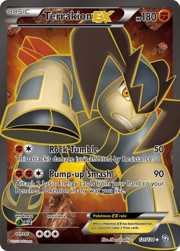 Terrakion EX (121 Full Art) 121/124 Holofoil Dragons Exalted