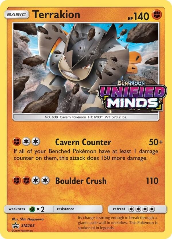 Terrakion SM205 (Prerelease) Holofoil SM Promos Terrakion SM205 (Prerelease) Holofoil SM Promos