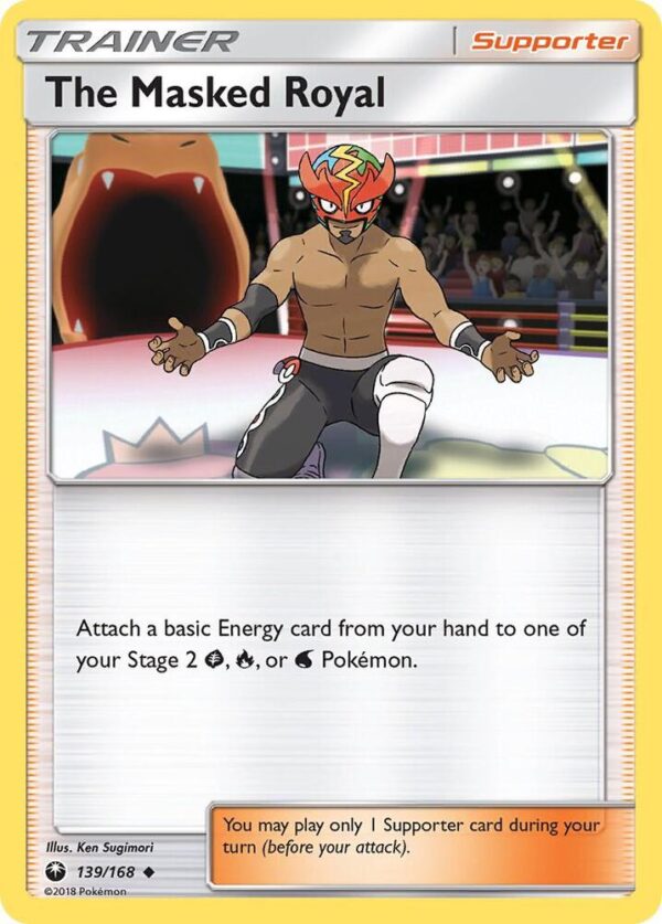 The Masked Royal 139/168 Reverse Holofoil SM – Celestial Storm The Masked Royal 139/168 Reverse Holofoil SM – Celestial Storm