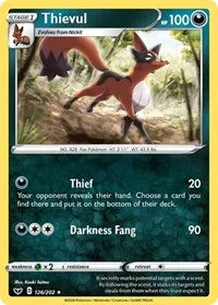 Thievul | 126/202 | Reverse Holofoil | SWSH01: Sword & Shield Base Set