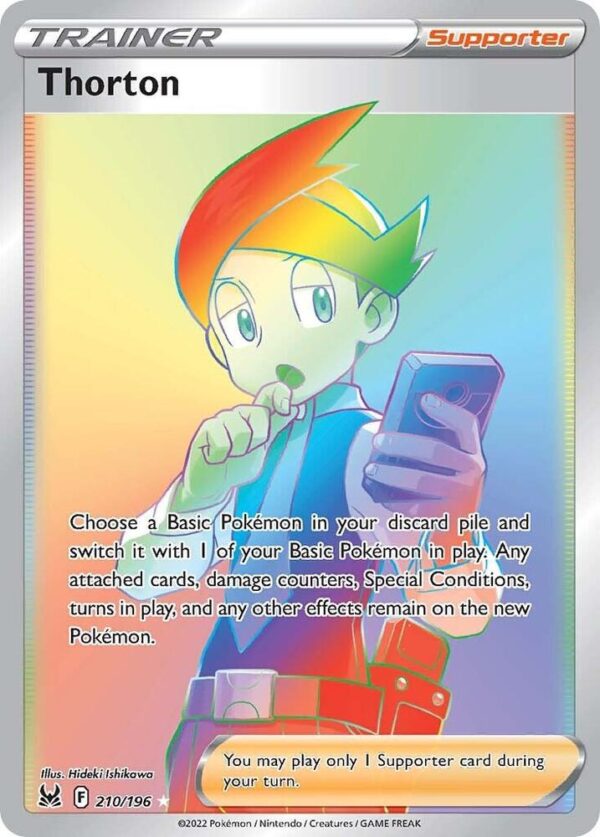 Thorton (Secret) 210/196 Holofoil SWSH11: Lost Origin Thorton (Secret) 210/196 Holofoil SWSH11: Lost Origin