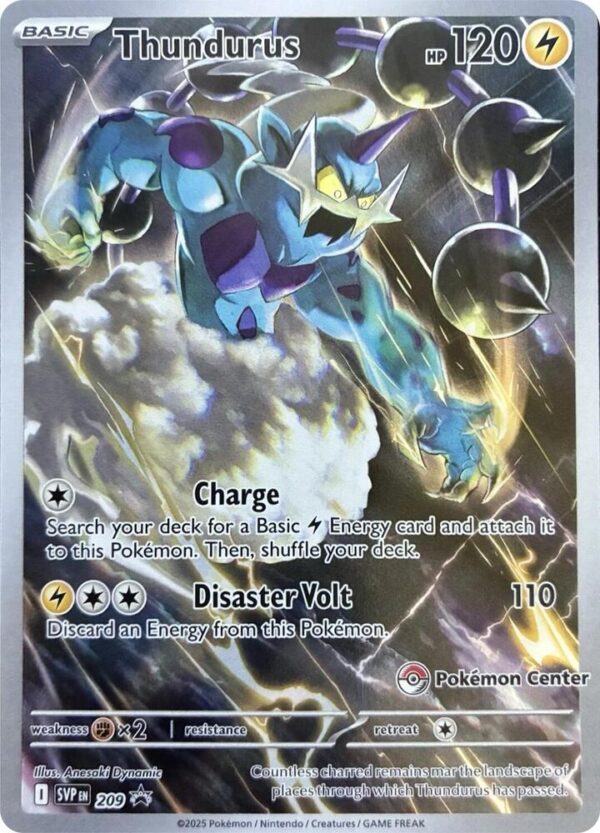 Thundurus 209 (Pokemon Center Exclusive) Holofoil SV: Scarlet & Violet Promo Cards