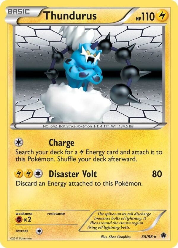 Thundurus 35/98 Reverse Holofoil Emerging Powers Thundurus 35/98 Reverse Holofoil Emerging Powers