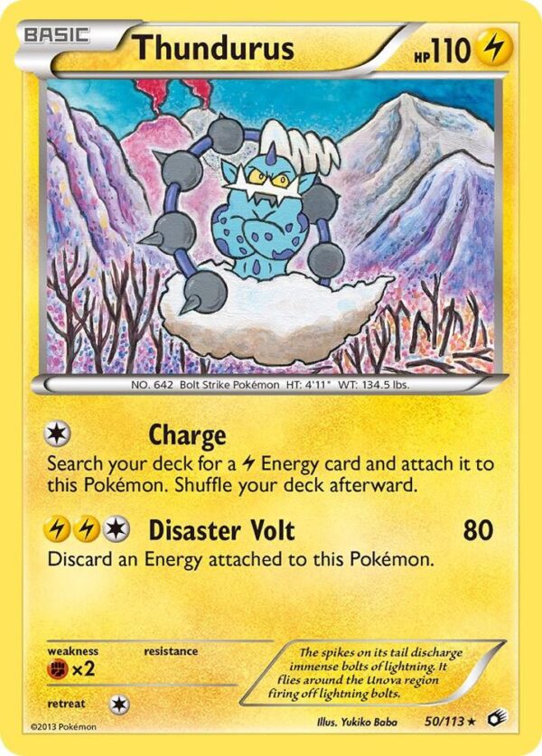 Thundurus 50/113 Holofoil Legendary Treasures Thundurus 50/113 Holofoil Legendary Treasures