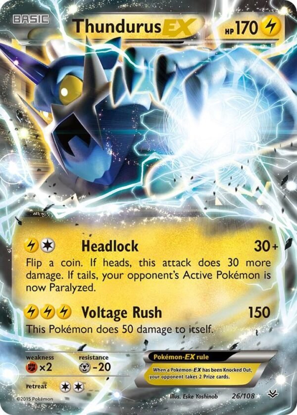 Thundurus EX 26/108 Holofoil XY – Roaring Skies Thundurus EX 26/108 Holofoil XY – Roaring Skies