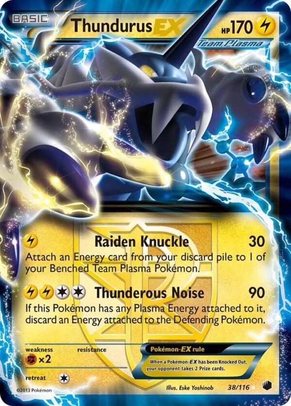 Thundurus EX (Team Plasma) 38/116 Holofoil Plasma Freeze