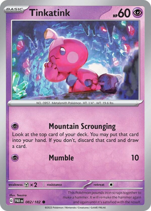 Tinkatink 082/182 Reverse Holofoil SV04: Paradox Rift