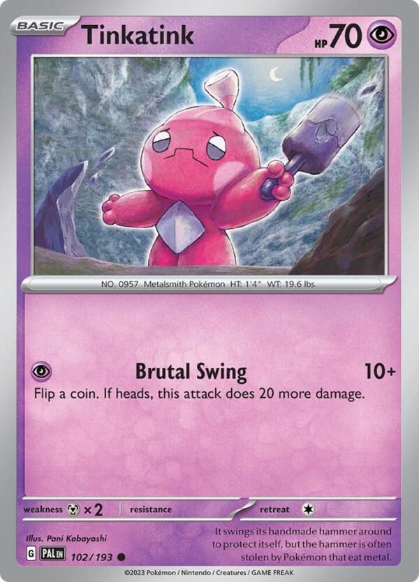 Tinkatink 102/193 Reverse Holofoil SV02: Paldea Evolved