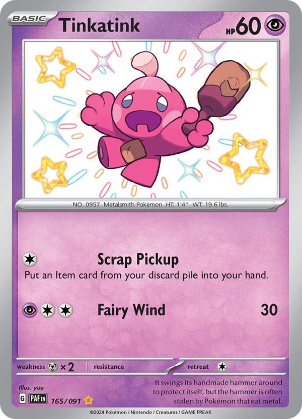 Tinkatink 165/091 Holofoil SV: Paldean Fates Tinkatink 165/091 Holofoil SV: Paldean Fates
