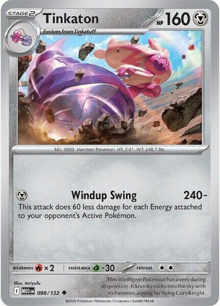Tinkaton 098/132 Reverse Holofoil ME01: Mega Evolution