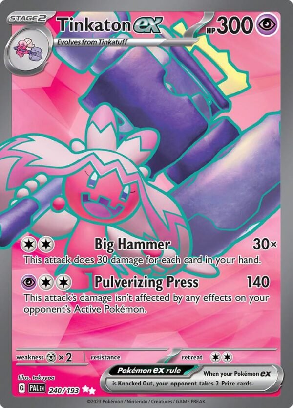 Tinkaton ex 240/193 Holofoil SV02: Paldea Evolved