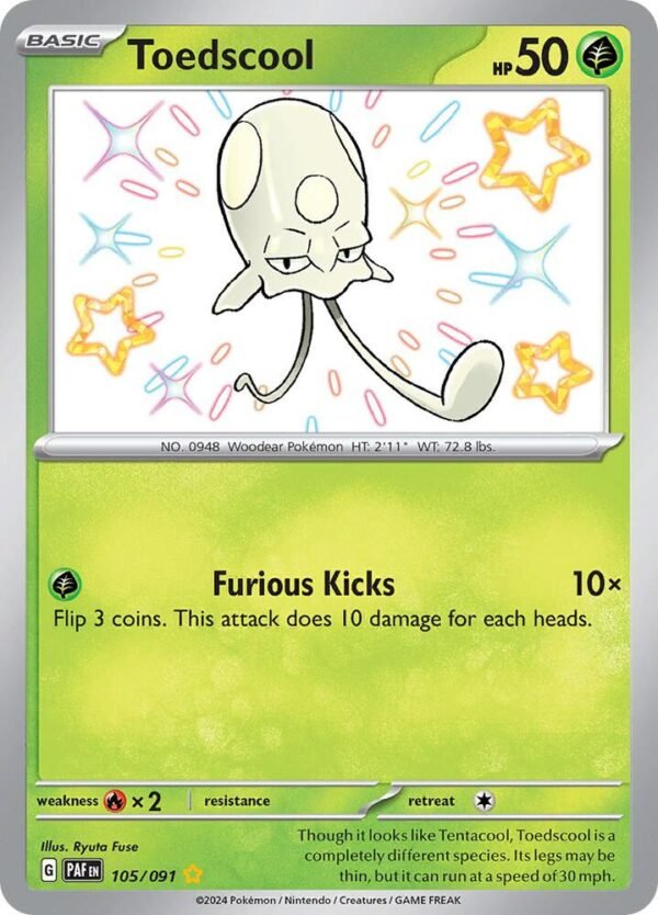 Toedscool 105/091 Holofoil SV: Paldean Fates