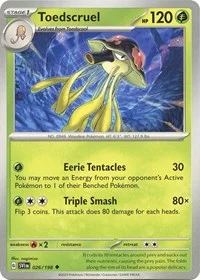 Toedscruel | 026/198 | Reverse Holofoil | SV01: Scarlet & Violet Base Set