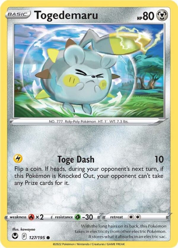 Togedemaru 127/195 Reverse Holofoil SWSH12: Silver Tempest