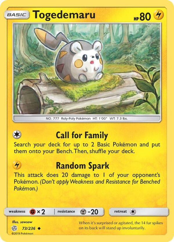 Togedemaru 73/236 Reverse Holofoil SM – Cosmic Eclipse