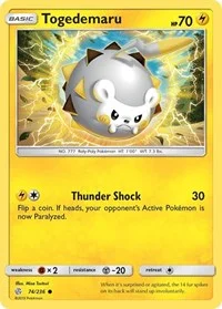 Togedemaru | 74/236 | Reverse Holofoil | SM - Cosmic Eclipse Togedemaru | 74/236 | Reverse Holofoil | SM - Cosmic Eclipse