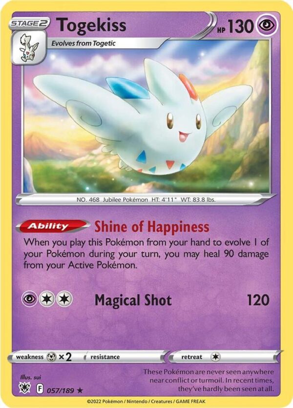 Togekiss 057/189 Holofoil SWSH10: Astral Radiance