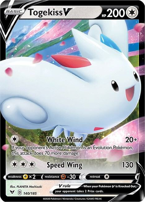 Togekiss V 140/185 Holofoil SWSH04: Vivid Voltage Togekiss V 140/185 Holofoil SWSH04: Vivid Voltage
