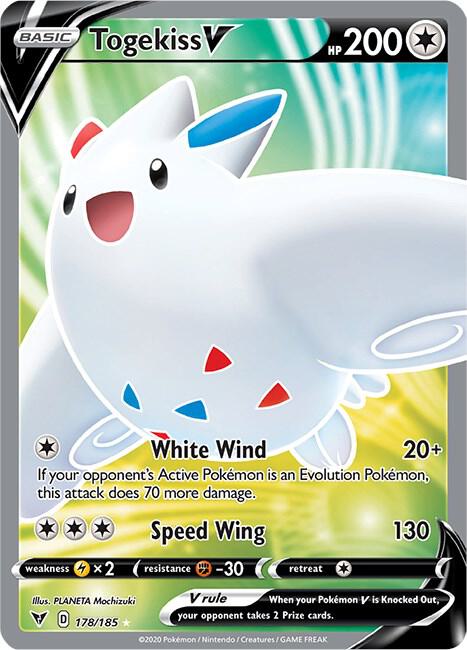 Togekiss V (Full Art) 178/185 Holofoil SWSH04: Vivid Voltage