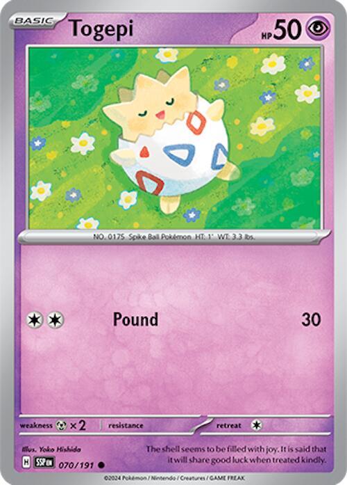 Togepi 070/191 Normal SV08: Surging Sparks Togepi 070/191 Normal SV08: Surging Sparks