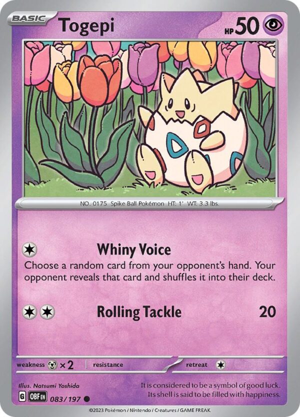 Togepi 083/197 Reverse Holofoil SV03: Obsidian Flames