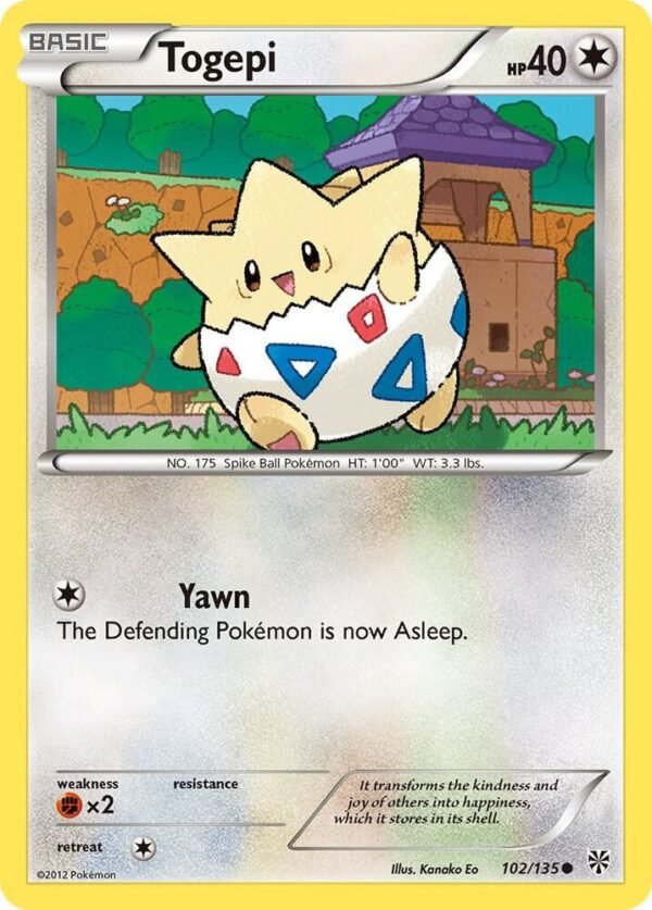Togepi 102/135 Normal Plasma Storm