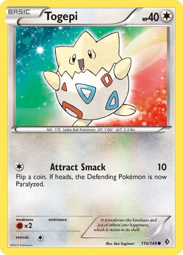 Togepi 110/149 Reverse Holofoil Boundaries Crossed Togepi 110/149 Reverse Holofoil Boundaries Crossed
