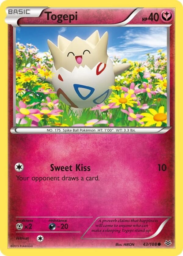 Togepi 43/108 Reverse Holofoil XY – Roaring Skies Togepi 43/108 Reverse Holofoil XY – Roaring Skies