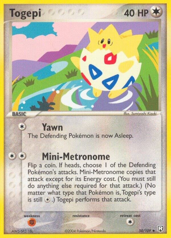 Togepi 50/109 Reverse Holofoil Team Rocket Returns