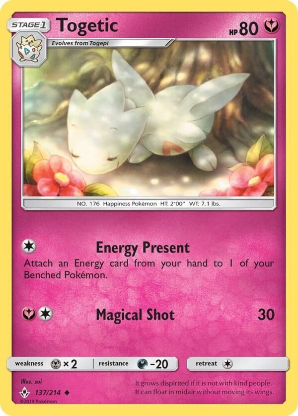 Togetic 137/214 Reverse Holofoil SM – Unbroken Bonds Togetic 137/214 Reverse Holofoil SM – Unbroken Bonds