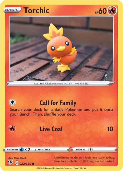 Torchic 022/189 Normal SWSH03: Darkness Ablaze