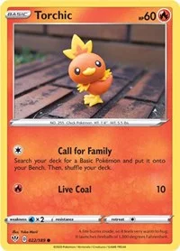 Torchic | 022/189 | Reverse Holofoil | SWSH03: Darkness Ablaze