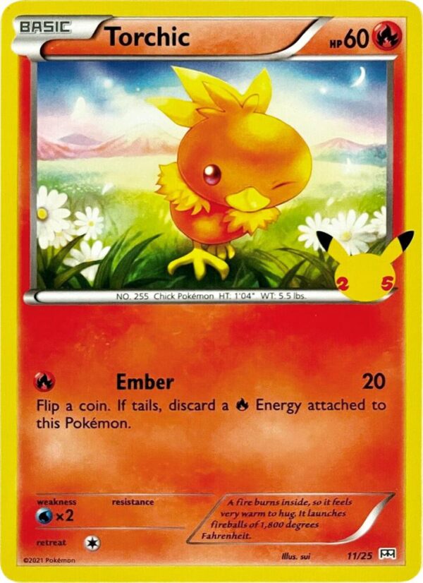 Torchic 11/25 011/025 Holofoil McDonald’s 25th Anniversary Promos Torchic 11/25 011/025 Holofoil McDonald’s 25th Anniversary Promos