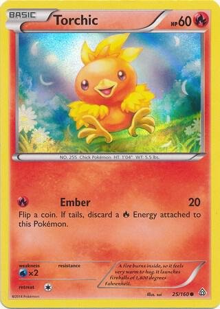 Torchic 25/160 (Sheen Holo) 025/160 Holofoil Miscellaneous Cards & Products Torchic 25/160 (Sheen Holo) 025/160 Holofoil Miscellaneous Cards & Products