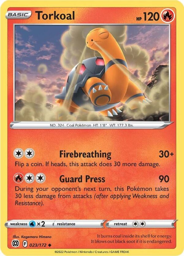Torkoal 023/172 Reverse Holofoil SWSH09: Brilliant Stars