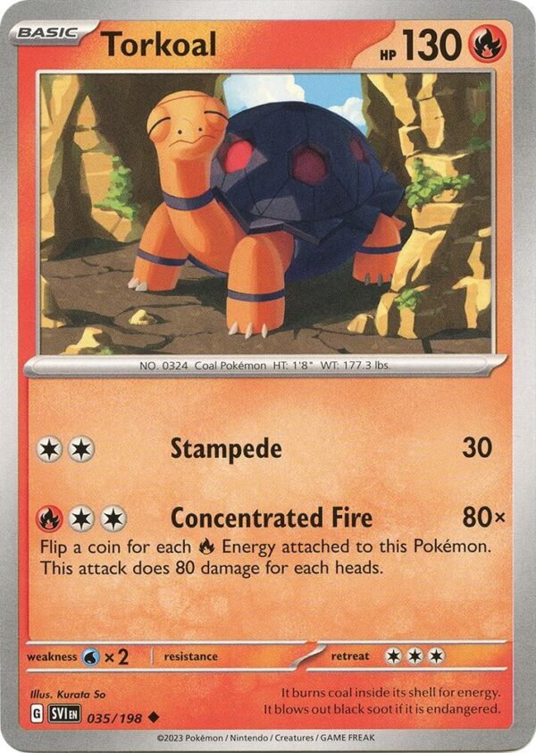 Torkoal 035/198 Normal SV01: Scarlet & Violet Base Set
