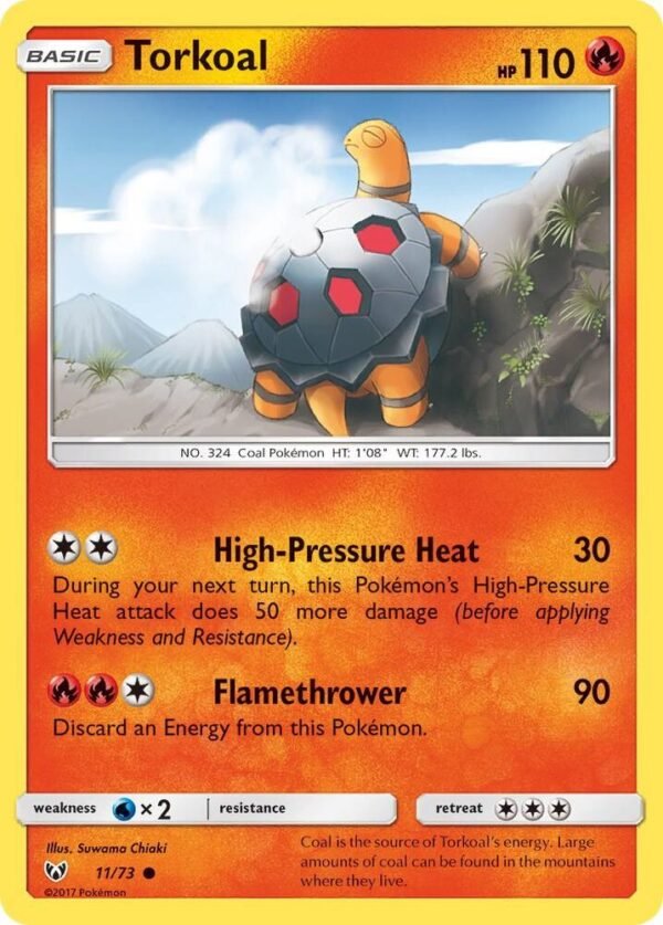 Torkoal 11/73 Reverse Holofoil Shining Legends Torkoal 11/73 Reverse Holofoil Shining Legends