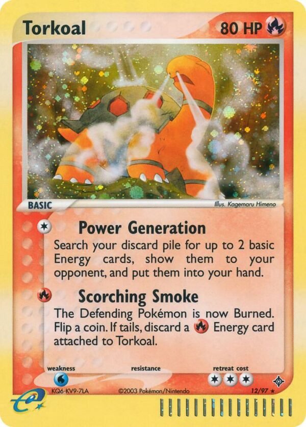 Torkoal 12/97 Holofoil Dragon