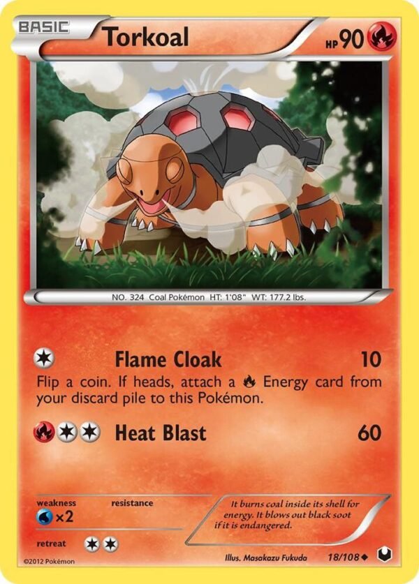 Torkoal 18/108 Reverse Holofoil Dark Explorers Torkoal 18/108 Reverse Holofoil Dark Explorers