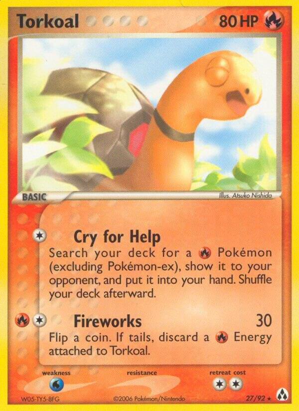 Torkoal 27/92 Reverse Holofoil Legend Maker