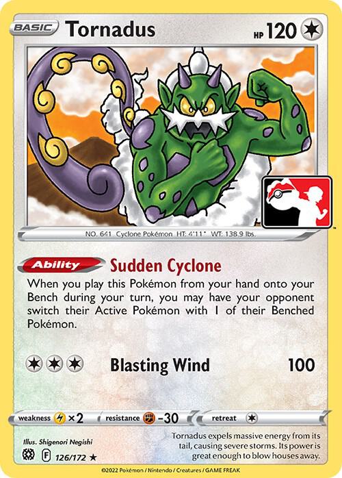 Tornadus 126/172 Normal Prize Pack Series Cards