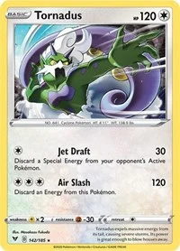 Tornadus | 142/185 | Holofoil | SWSH04: Vivid Voltage