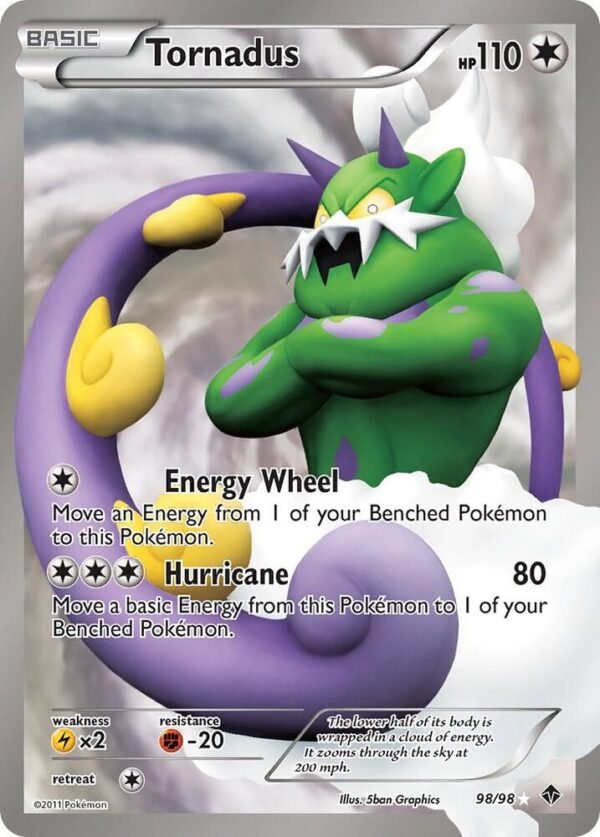 Tornadus (98 Full Art) 98/98 Holofoil Emerging Powers Tornadus (98 Full Art) 98/98 Holofoil Emerging Powers