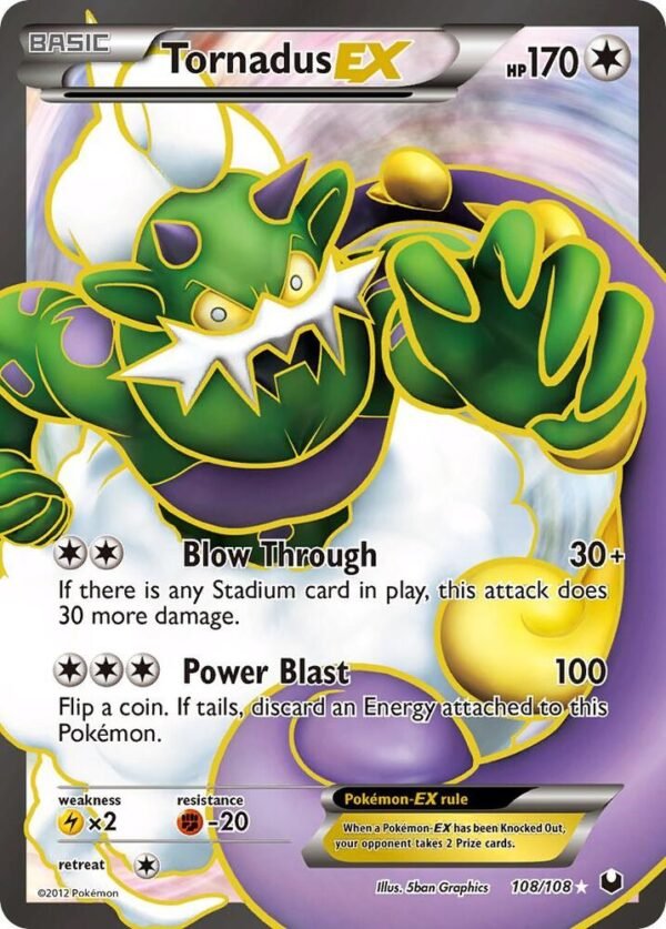 Tornadus EX (108 Full Art) 108/108 Holofoil Dark Explorers Tornadus EX (108 Full Art) 108/108 Holofoil Dark Explorers