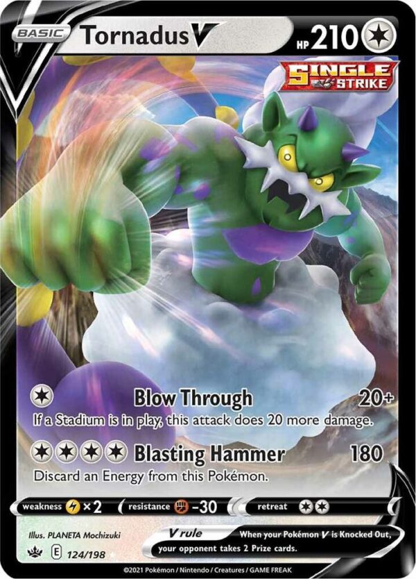 Tornadus V 124/198 Holofoil SWSH06: Chilling Reign