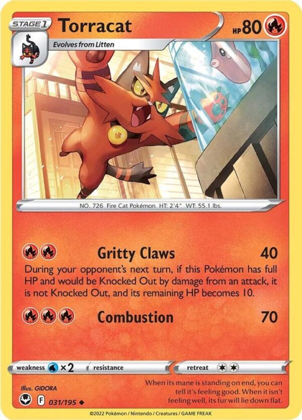 Torracat 031/195 Reverse Holofoil SWSH12: Silver Tempest